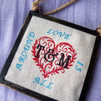 Personalised Valentines Day Glass Frame Token Gift, 5 of 5