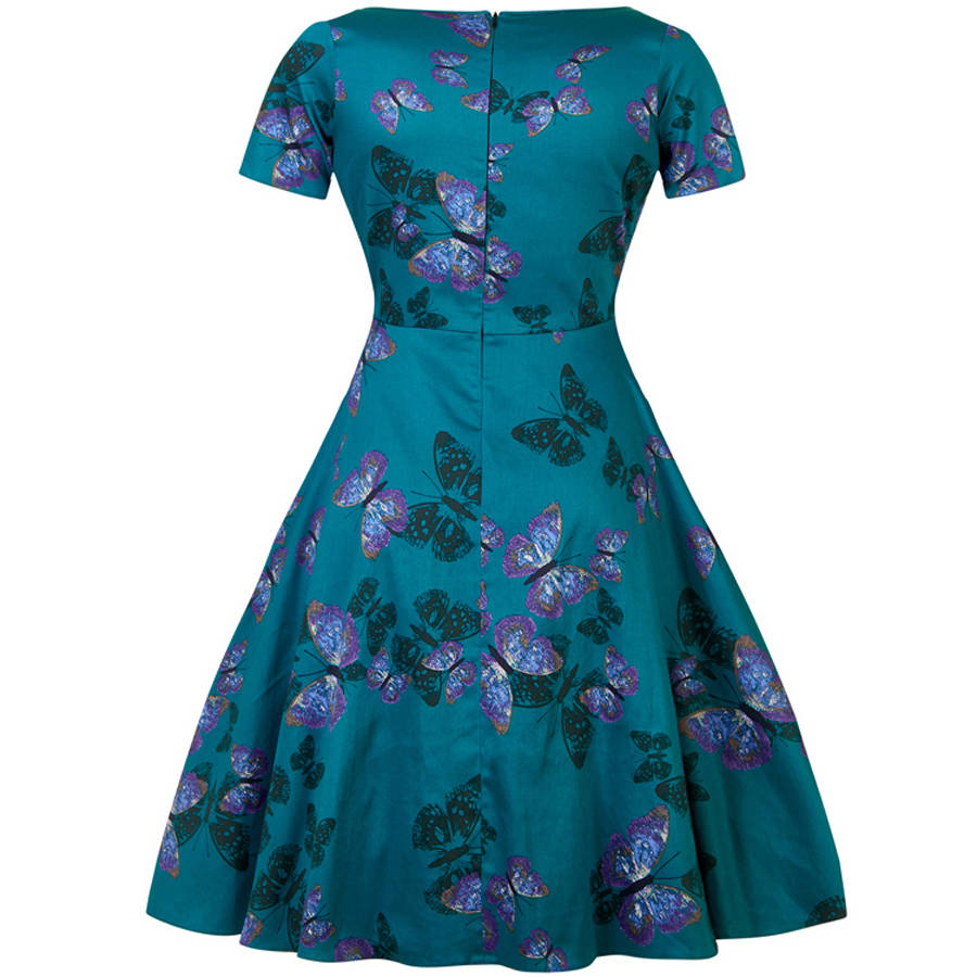 1950s Vintage Style Plus Size Butterfly Phoebe Dress By Lady Vintage ...