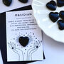 Polished Black Obsidian Heart With Poem Card, thumbnail 1 of 5