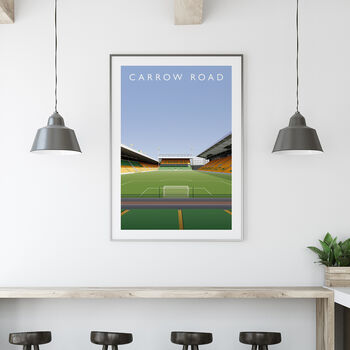 Norwich City Carrow Road From The River End Poster, 3 of 8
