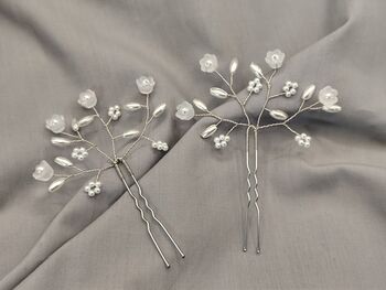 Pearl And Flower Bridal Hair Pin – Elegant And Versatile, 7 of 11