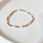 18k Gold Plated Rice Pearl Beaded Bracelet, thumbnail 1 of 5