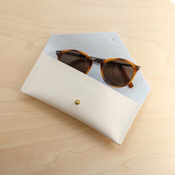 Envelope Recycled Leather Glasses Case, 7 of 12