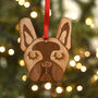 French Bulldog Dog Wooden Christmas Decoration, thumbnail 1 of 7