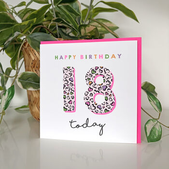 Leopard Love 18th Birthday Card, 2 of 3