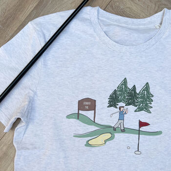 Personalised Golf Scene T Shirt, 2 of 4