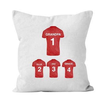 Father's Day Personalised Sports Shirt Cushion, 2 of 2