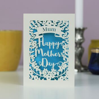 Personalised Papercut Happy Mother's Day Card, 4 of 10