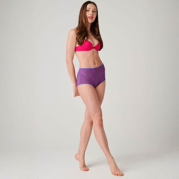 Women's 'Wild Cat' Four Pack Bamboo Full Briefs, 6 of 8