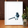 Inky Magpie Illustration Print, thumbnail 12 of 12