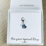Personalised Something Blue Heart Bouquet Charm, thumbnail 3 of 3