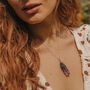 925 Silver Raw Amethyst Wrapped Pendant Necklace, thumbnail 6 of 9
