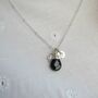 Black Agate And Freshwater Pearl Necklace, thumbnail 2 of 4