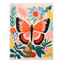 Flutterby Butterfly Matisse Style Multi Wall Art Print, thumbnail 6 of 6