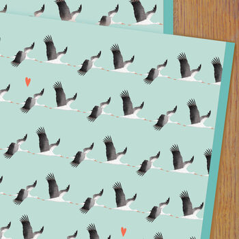 Blue Storks New Baby Wrapping Paper Two Sheets, 2 of 5