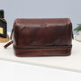 Personalised Luxury Leather Two Part Wash Bag, thumbnail 1 of 3