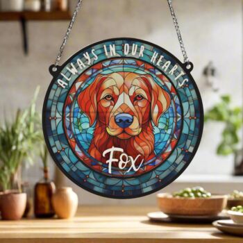 Labrador Fox Red Memorial Suncatcher, 4 of 6