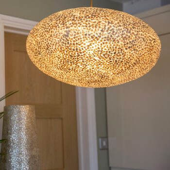 Callisto Gold Oval Ceiling Light, 2 of 6