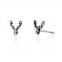 Reindeer Stud Earrings – Silver, thumbnail 4 of 5
