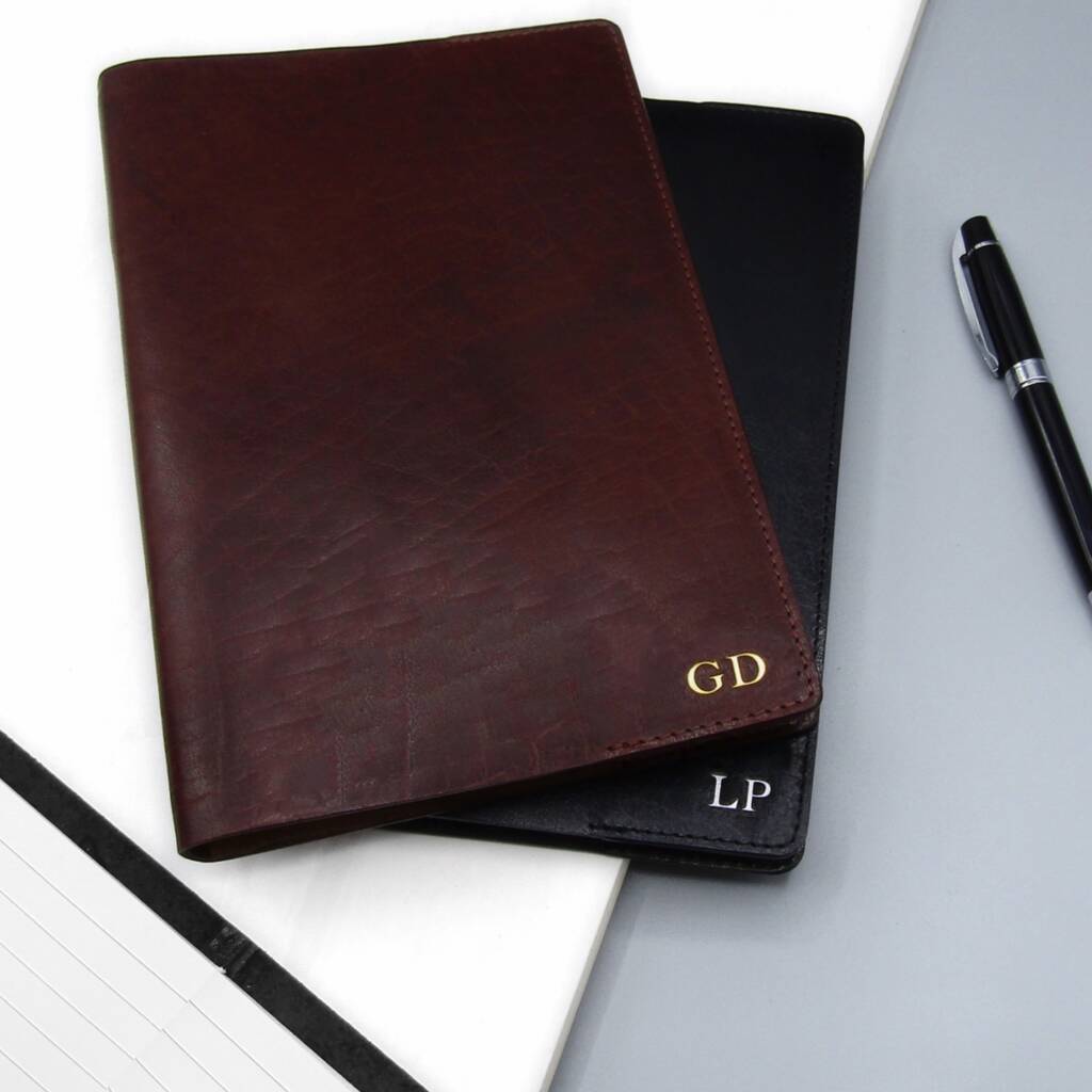 Personalised Refillable Leather Journal And Pen Holder By PARKER&CO