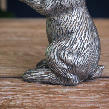 Silver Hare Rabbit Tea Light Candle Holder, 3 of 5
