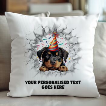 Personalised Rottweiler Birthday Break Through, 3 of 8