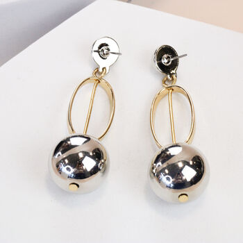 Gold And Silver Plated Drop Earrings, 6 of 6