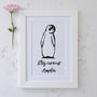 Personalised Curious Penguin Art, thumbnail 4 of 5