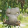 Garden Ornament Swinging Koala Bear Animal Resin Statue, thumbnail 3 of 3