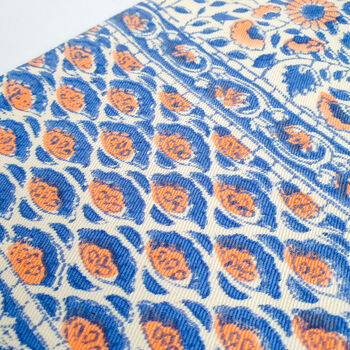 Set Of Indian Hand Block Printed Placemats, Blue, 8 of 11