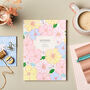 A5 Retro Floral Notebook, Lined Journal, thumbnail 1 of 6