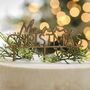 Wooden Merry Christmas Cake Topper, thumbnail 1 of 3