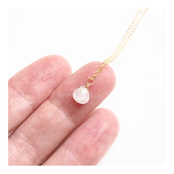 Petite Teardrop Gemstone Necklace, 6 of 7