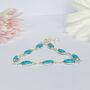 Solid Silver Bracelets With Natural Turquoise Gemstones, thumbnail 3 of 4