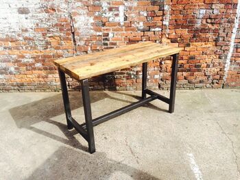 Reclaimed Industrial Tall Poseur Table 319, 5 of 6