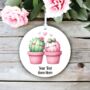 Personalised Cute Cactus Couple Love Decoration H, thumbnail 2 of 2