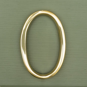 Premium Floating Plain House Numbers In Brass Finish, 2 of 12