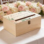 Personalised Watercolour Flowers Wedding Card Wooden Post Box, thumbnail 1 of 6
