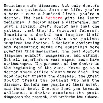 Doctor Quotes Print, Doctor Graduation, 3 of 7