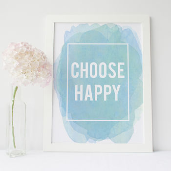 Choose Happy Inspirational Quote Print, 5 of 7