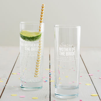 Personalised Mother Of The Bride Wedding Glass, 6 of 8
