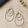 Statement Oval Hoops Drop Earrings, thumbnail 2 of 5