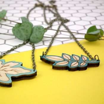 Wooden Leaf Necklace, 5 of 6