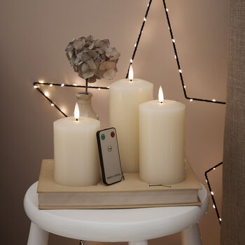 Tru Glow® LED Pillar Candle Trio With Remote Control, 7 of 8