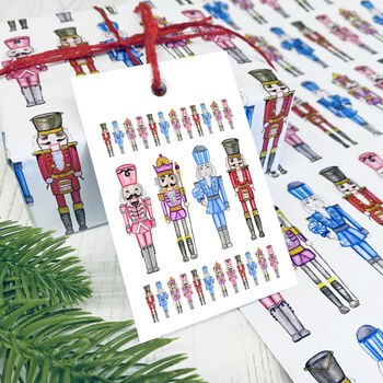 Nutcracker Luxury Wrapping Paper, Christmas Gift Wrap, 4 of 9