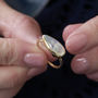 18ct Gold Vermeil Almond Moonstone Gemstone Ring, thumbnail 1 of 6