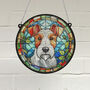 Fox Terrier Stained Glass Effect Suncatcher, thumbnail 1 of 3