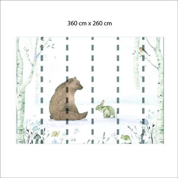 Bear And Rabbit In The Woods Wallpaper, 3 of 4