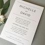 Modern Typography Wedding Save The Date Card, thumbnail 11 of 12