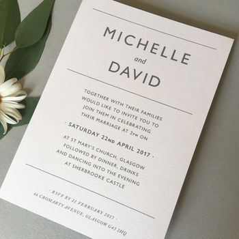 Modern Typography Wedding Save The Date Card, 11 of 12